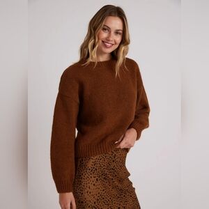 Aerie Chenille Caramel Brown Sweater